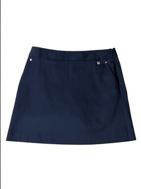 Cutter and Buck Golf Skirt Skort Athletic Tennis Navy Blue Size 12 CB Dry Tech
